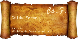 Csida Ferenc névjegykártya